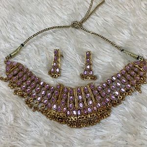 Vintage Lavender & Gold Indian Set